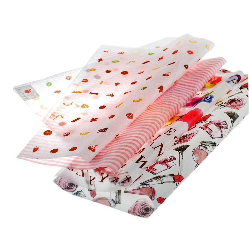 Custom Logo Printing Colorful Flowers Unique Specialty Craft Paper Gift Packaging Wrapping Tissue Paper