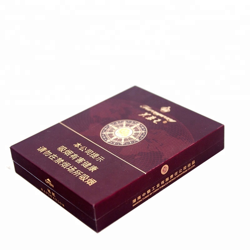 Custom Eco-friendly Gold Foil Paper Cigarette Puffing Packaging Gift Box