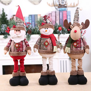 Merry Christmas Santa Claus Cloth Doll Elk Christmas Ornaments and Xmas Tree Decorations Natal Gifts for Home Decor