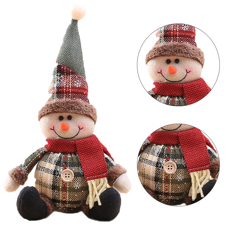 Merry Christmas Santa Claus Cloth Doll Elk Christmas Ornaments and Xmas Tree Decorations Natal Gifts for Home Decor