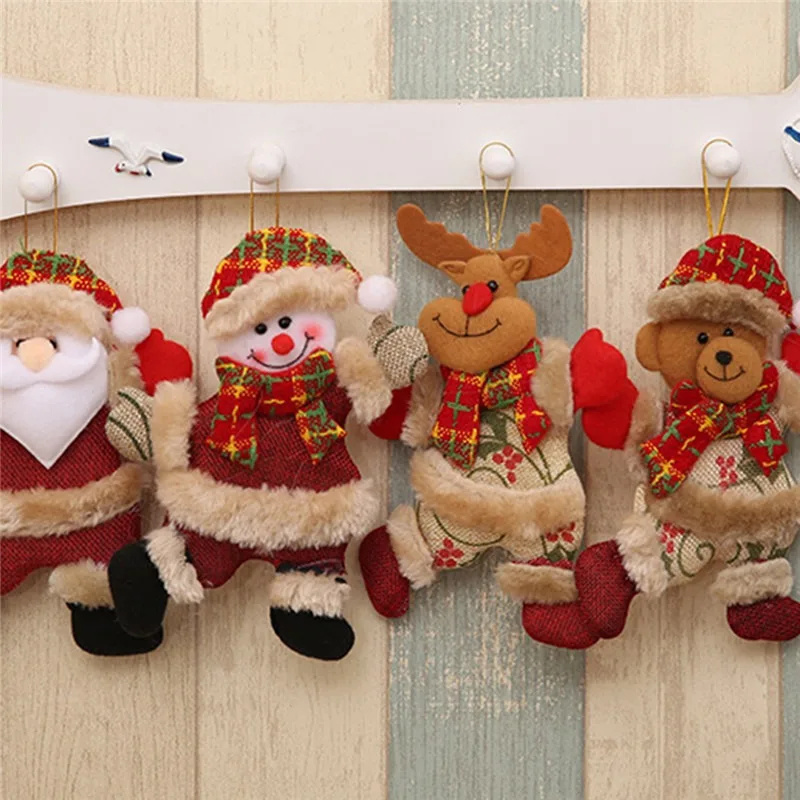 Santa Claus Christmas Doll Merry Christmas Decorations for Home Elk Christmas Ornaments Xmas Tree Decor Natal Gifts