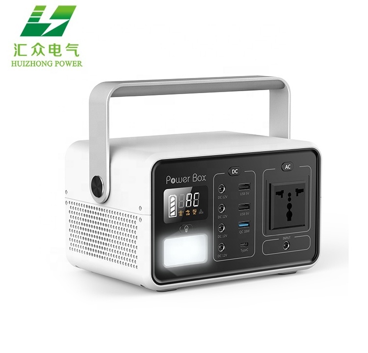 Portable Power Station 200W 222Wh Emergency Backup Lithium Battery 110V/200W AC Outlet Solar Generator