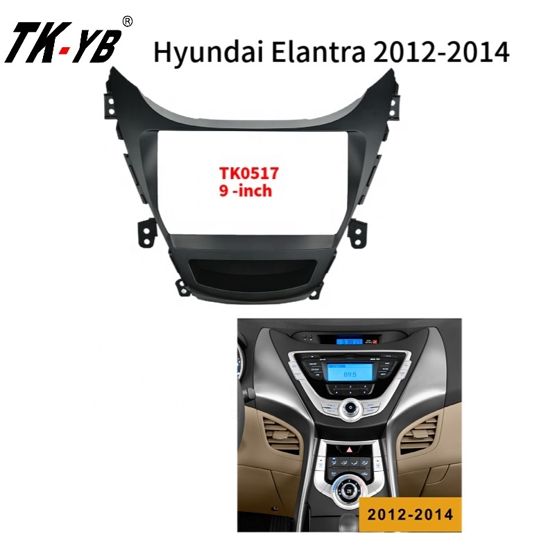 TK-YB For Hyundai Elantra 2012-2014 9-inch auto parts interior accessories Car Radio Dashboard Kit Stereo Frame DVD trim Panel