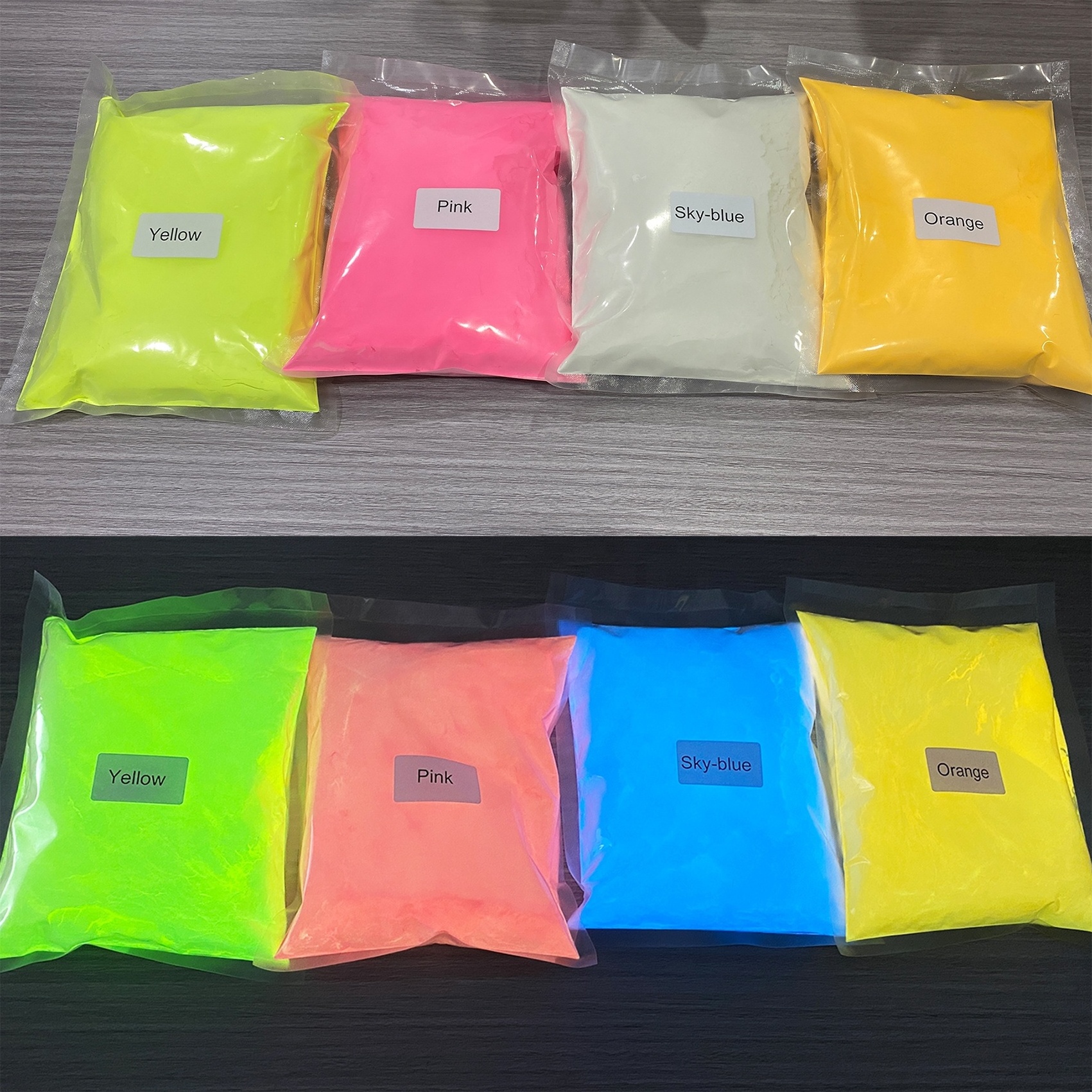 Free Samples Night Glow In The Dark Fluorescent Pigment Powder glow dark powder,luminous pigment powder