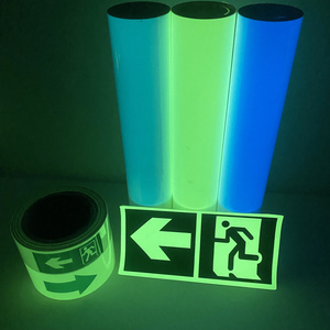 Fluorescent Night Pet Material Vinyl Roll Paper Glow In The Dark Vinyl Self Adhesive Tape Sheet Stickers Luminous Film