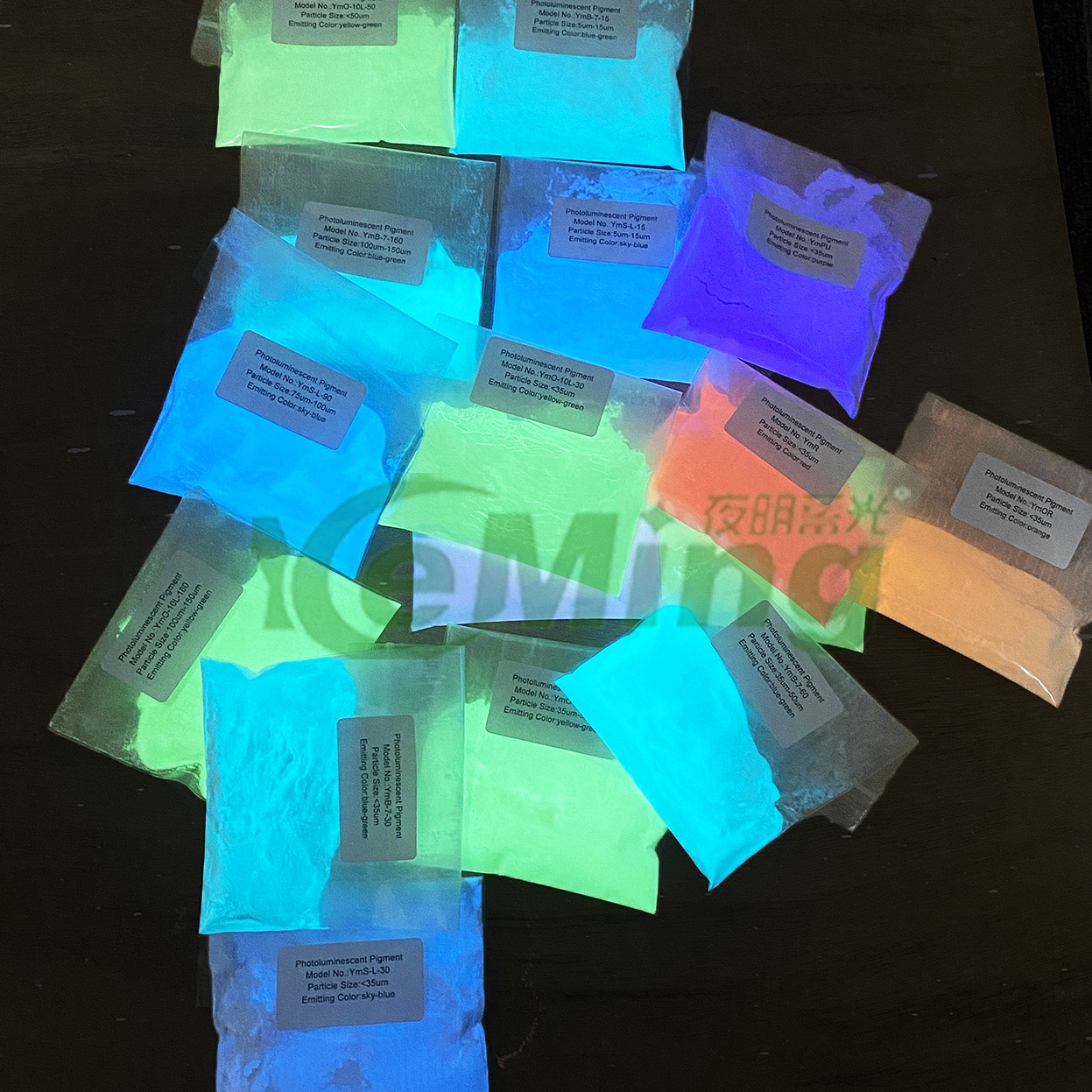 Glow in the dark powder supplier luminescent screen printing photoluminescent pigment for glow in the dark plastisol inks