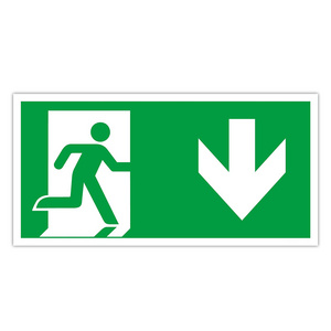 Emergency Exit Sign Luminescent Sign Evacuation PVC Luminous Safety Signs for Schools Shopping Malls Parking Lots Stations