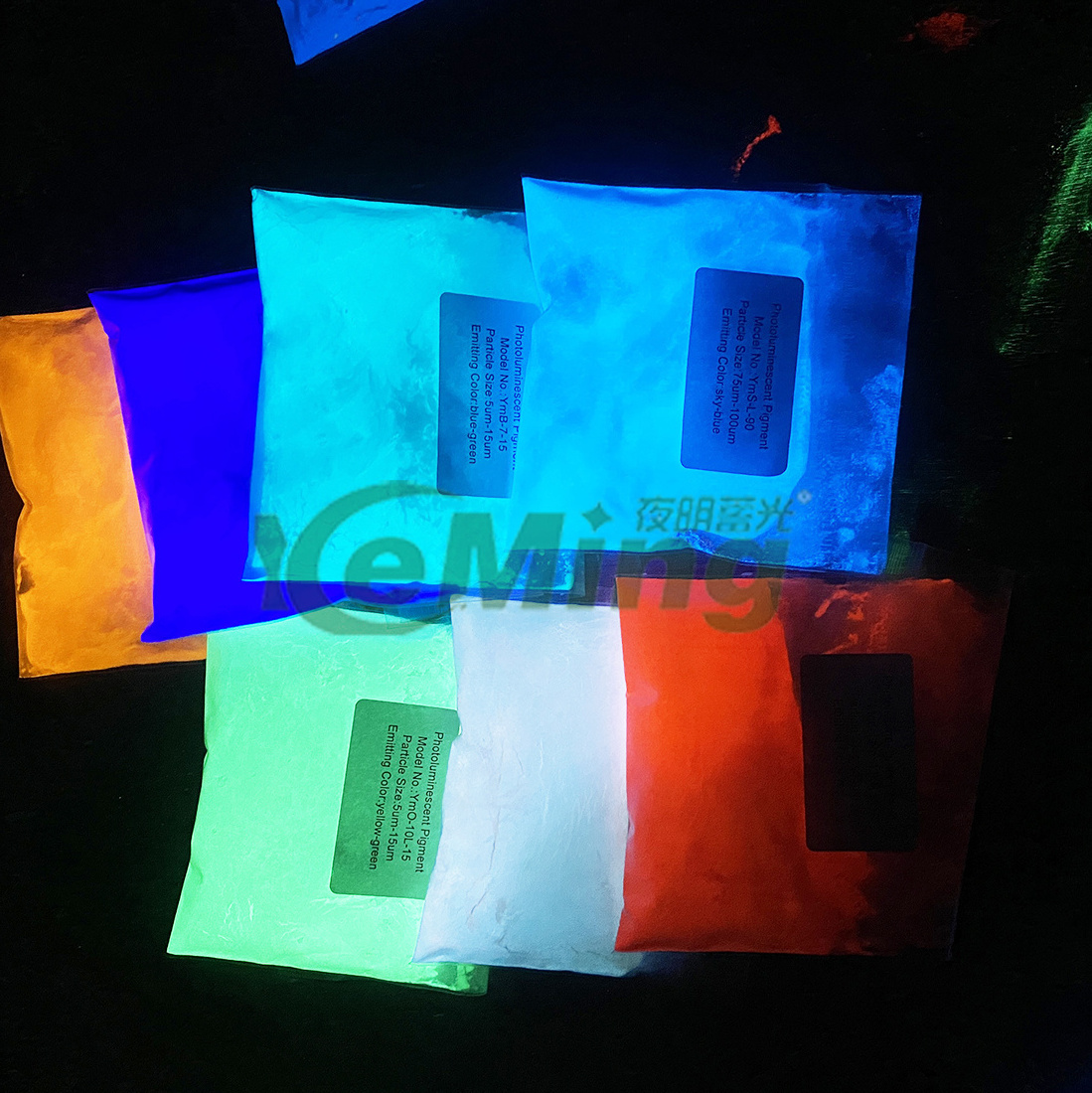 Glow in the dark powder supplier luminescent screen printing photoluminescent pigment for glow in the dark plastisol inks