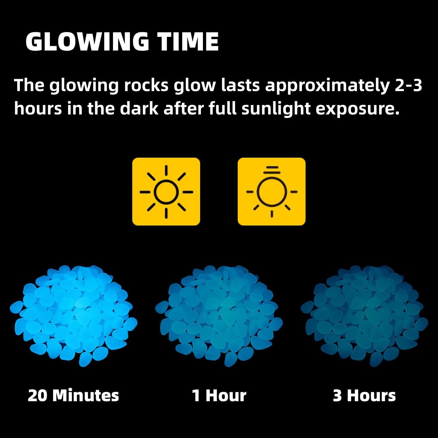 Glowing Paving Stone Luminous Stones Glow In Dark Garden Pebbles Natural Glowing Stone