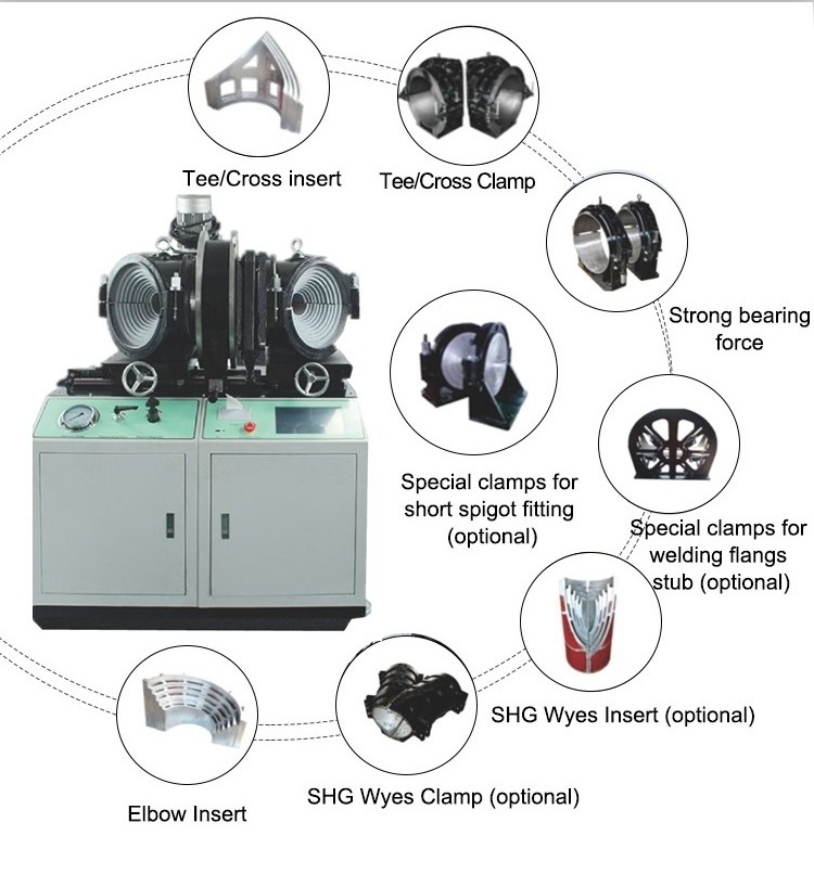 90-315m Multi Angle Workshop Plastic Pipes Fitting Butt Welders Machine Hdpe PVEF MPP PP PE PB PPR Butt Fusion Welding Machine