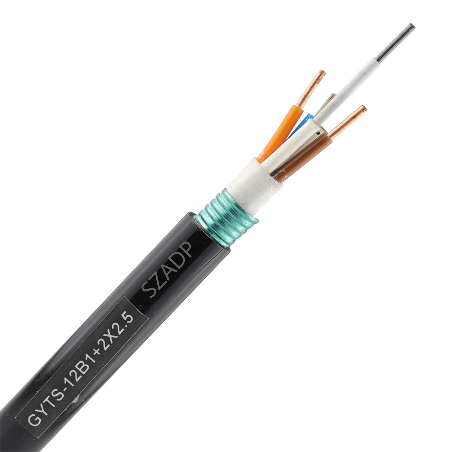 Gyta Gyts 12 24 48 Cores G652D Single Mode Armoured Fiber Optical Cable Ftth Buried Optical Outdoor Cable