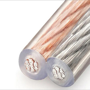 RVH Round Speaker Cable with Stranded Bare Copper  PVC/TPE Sheathed Transparent color Gold and silver Audio Cable