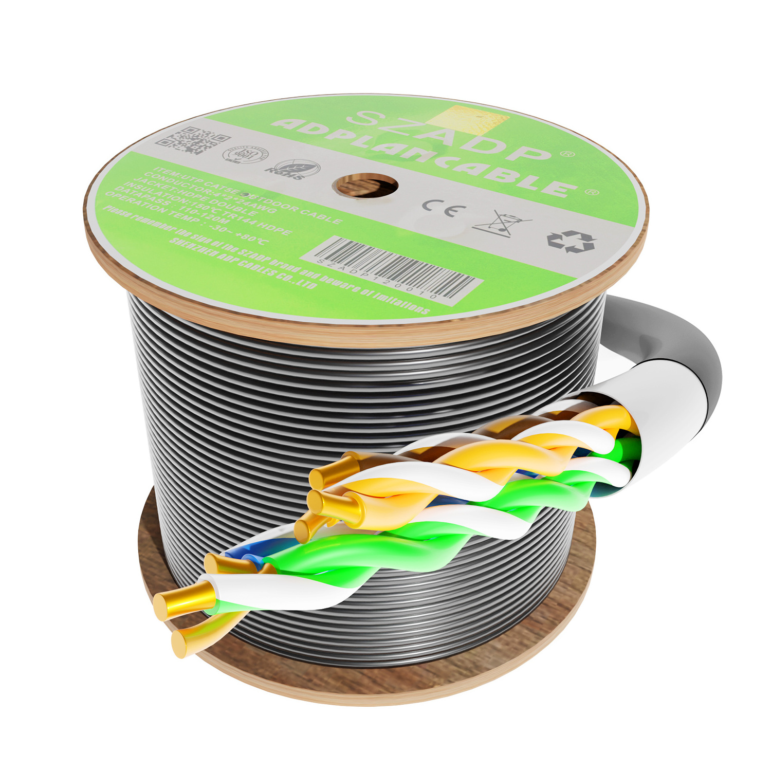 CAT 5E HCCA CCA Copper 305M Box 24AWG 4 Pair UTP/FTP/SFTP Cat5e CAT5 Lan Cable