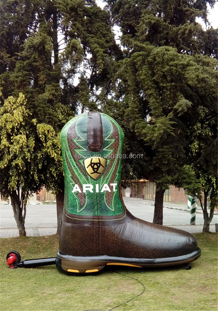 Advertising Inflatable Cowboy boots Model Giant Inflatable Shoes inflatable Brown Martin Boots Model for Promotion