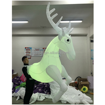 Carnival Reindeer Puppet Lighting Inflatable Elk Costume for Parade Performance