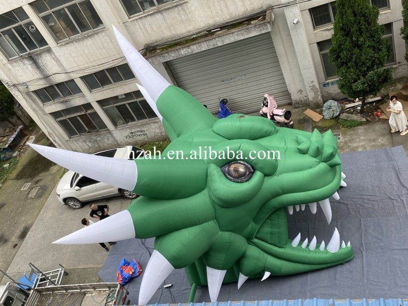 Halloween Giant Dragon Head Model Balloon Inflatable Dragon Tent Tunnel for Event Decoration