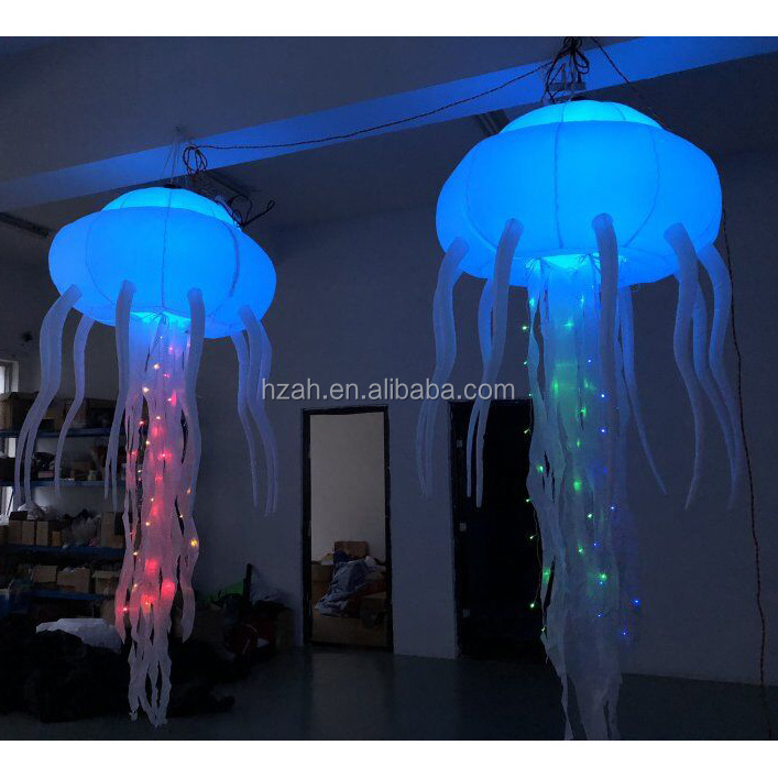 Event Decorative Inflatable Hanging Jellyfish Balloon with LED Light