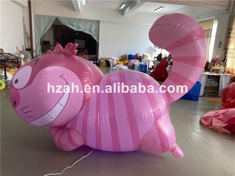 Alice in Wonderland Cheshire Cat LED Inflatable Cartoon Character for Party Decoration