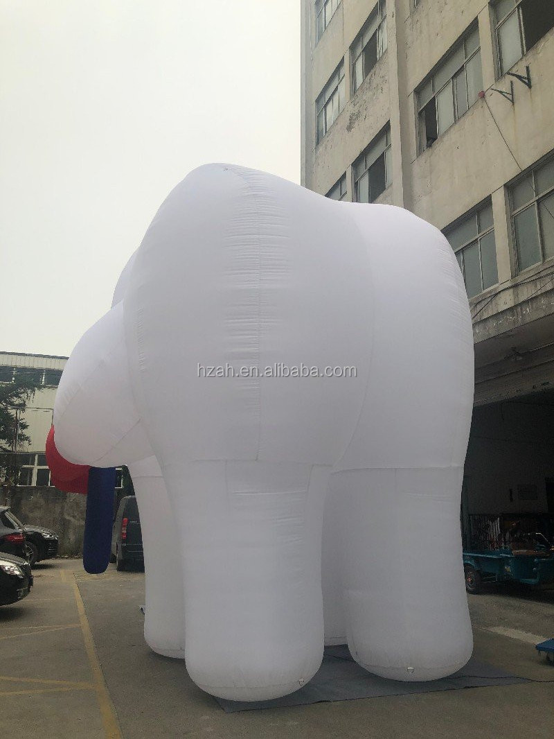 Giant Advertising Balloon Inflatable Tooth Model with Banner