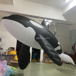 Marine Themed Event Decor Inflatable Orcinus Orca Model Killer Whale Grampus Realistic Balloon