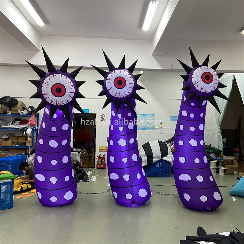 Giant Inflatable Column With Eyes Led Lighting Eyeball Flower Inflatable Led Eye Tree