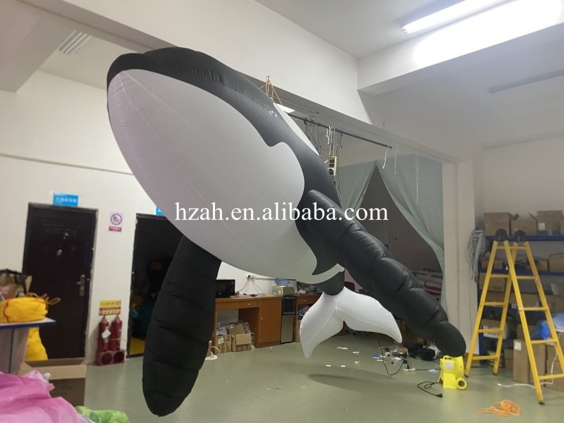 Marine Themed Event Decor Inflatable Orcinus Orca Model Killer Whale Grampus Realistic Balloon