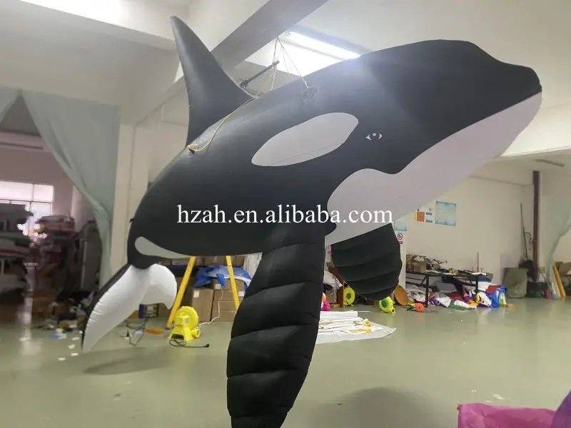 Marine inflatables giant sea animal hanging inflatable killer whale balloon