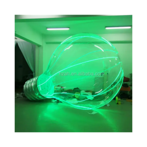 Advertising Giant Transparent Inflatable LED Lighting Bulb Balloon