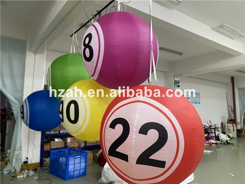 Lighted Inflatable Bingo Ball Event Inflatable Advertising Spheres