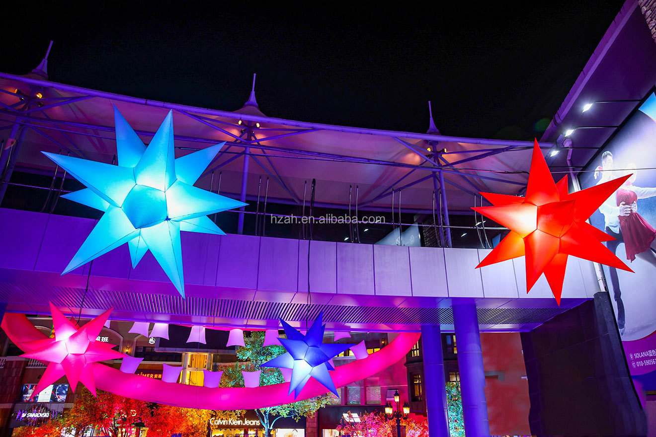 Event Lighting Inflatable LED Star for Night Club Decoration