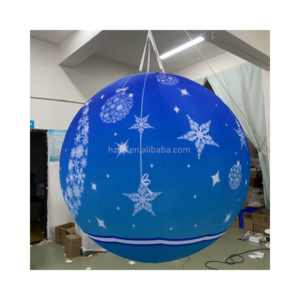 Giant LED Inflatable Snowball Inflatable Snow Ball Balloon for Christmas Decorations