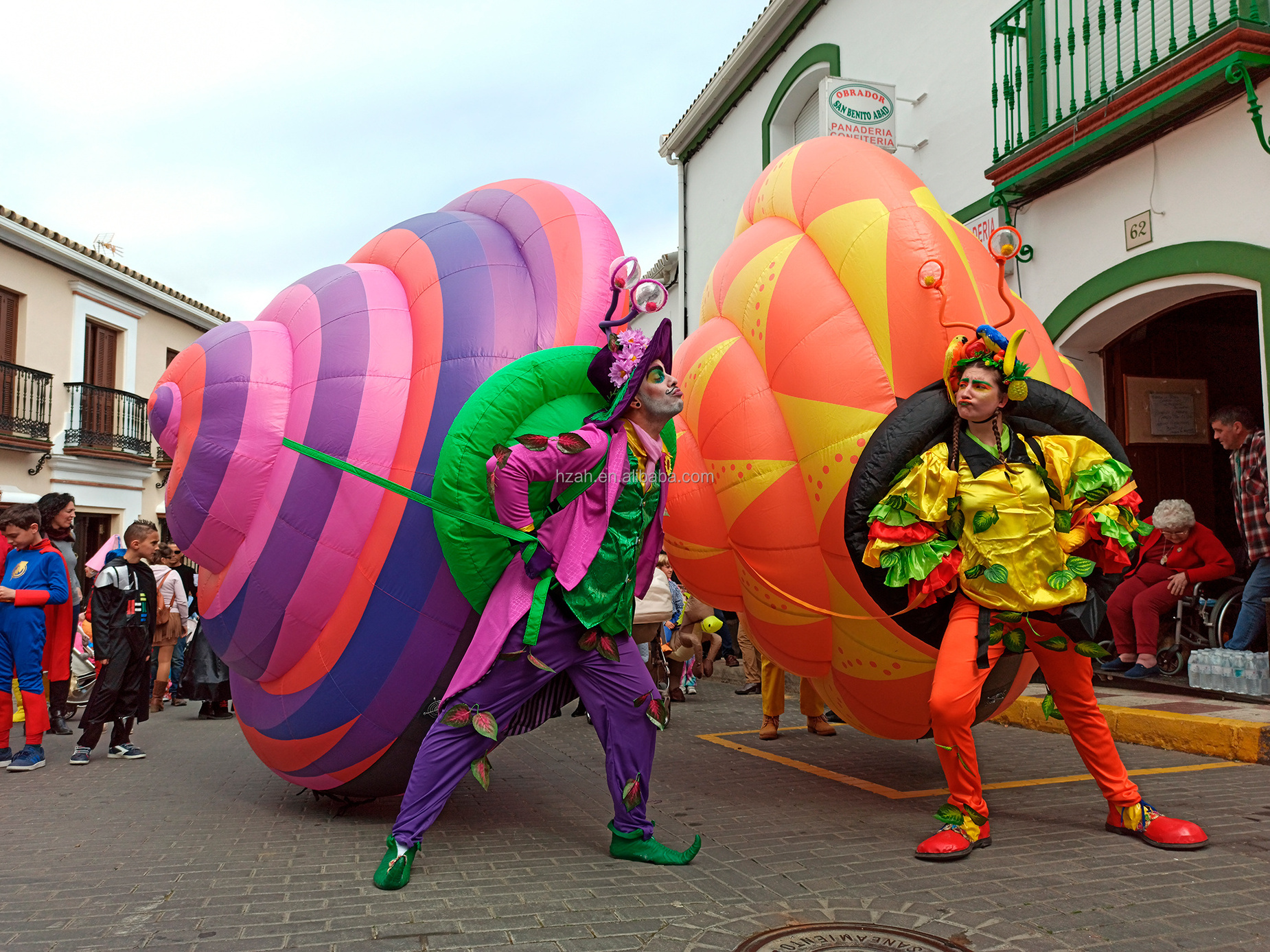 Inflatable Air Snail Mascot Costume for Street Parade Performance