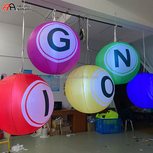 Lighted Inflatable Bingo Ball Event Inflatable Advertising Spheres