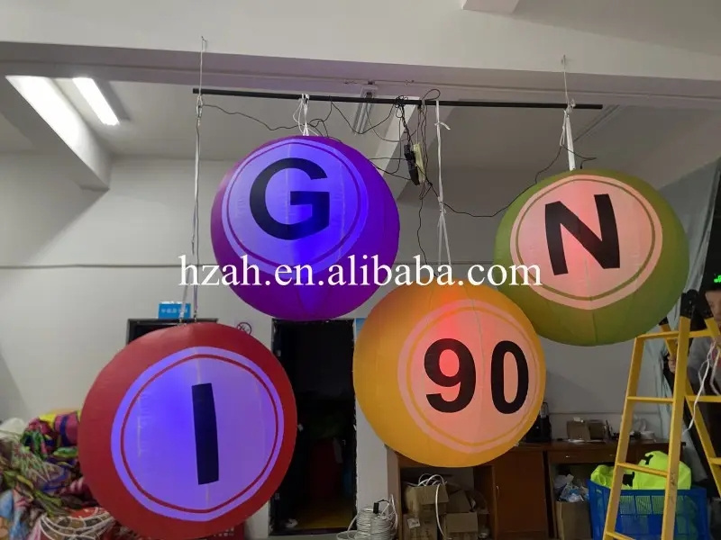 Inflatable Blow Up Bingo Ball Balloon For Game Event Advertising Show