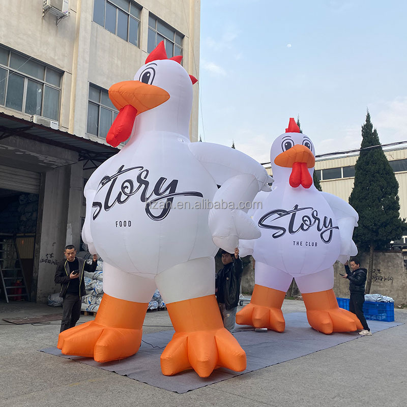 Giant inflatable cock inflatable chicken with custom logo for advertising decoration