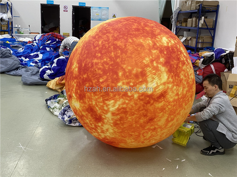 LED Inflatable Earth Moon Lighting Space Planet Balloon for Decoration