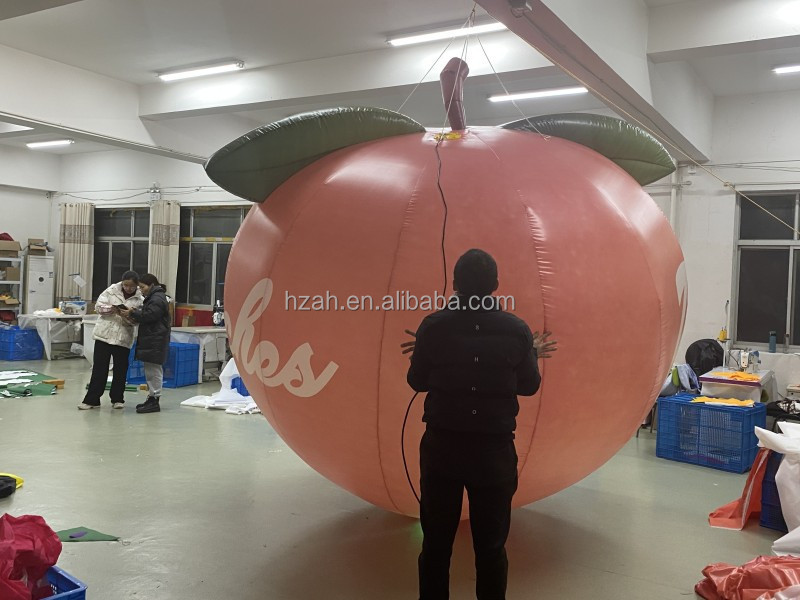 Giant advertising inflatable peach model inflatable fruit balloon with logo