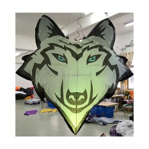 Led lighting wolf balloon wolf head hanging for party decorations