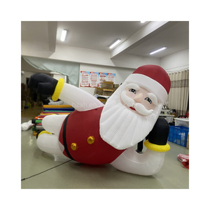 Outdoor Xmas giant inflatable Santa Claus blow up lying santa for sale