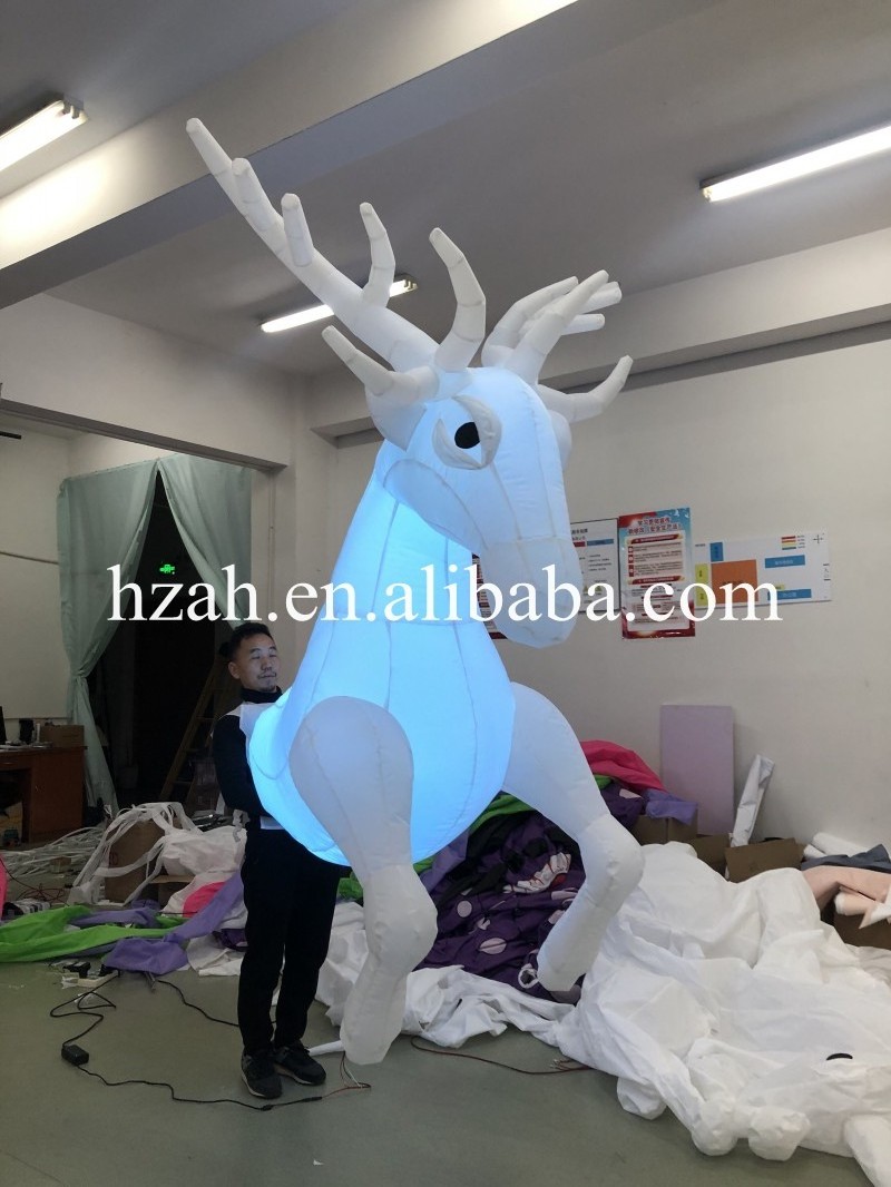 Carnival Reindeer Puppet Lighting Inflatable Elk Costume for Parade Performance