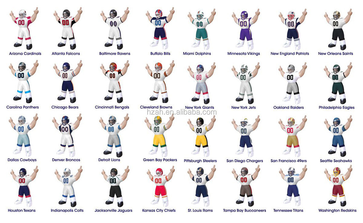 multiple colour Giant Inflatable NFL Players for sale