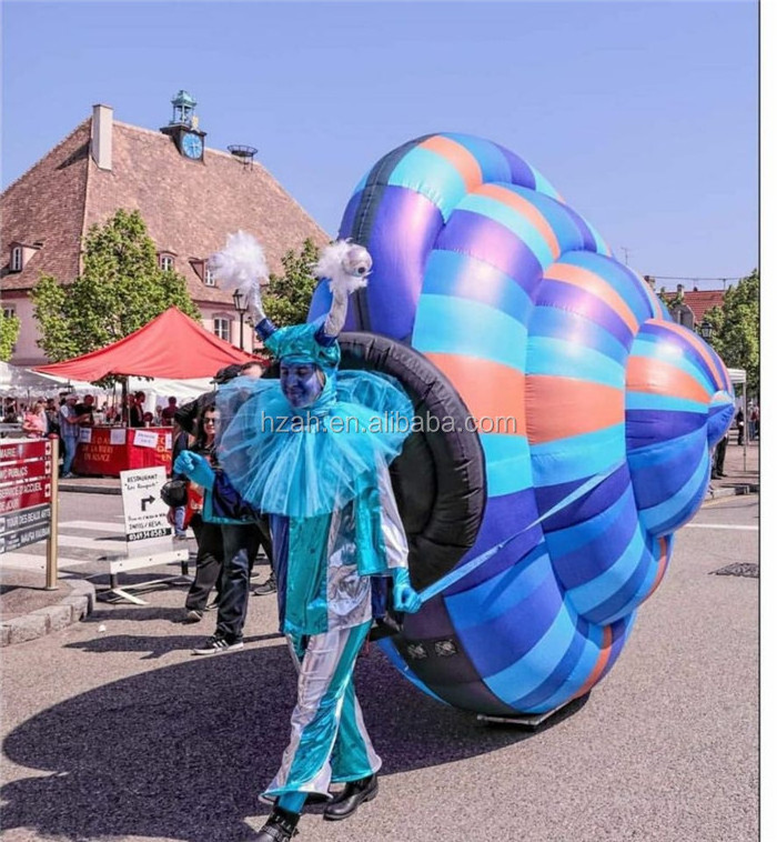 AnHang Parade advertising giant inflatable costume with big snail shell inflatable snail shell costume for outdoor circus party