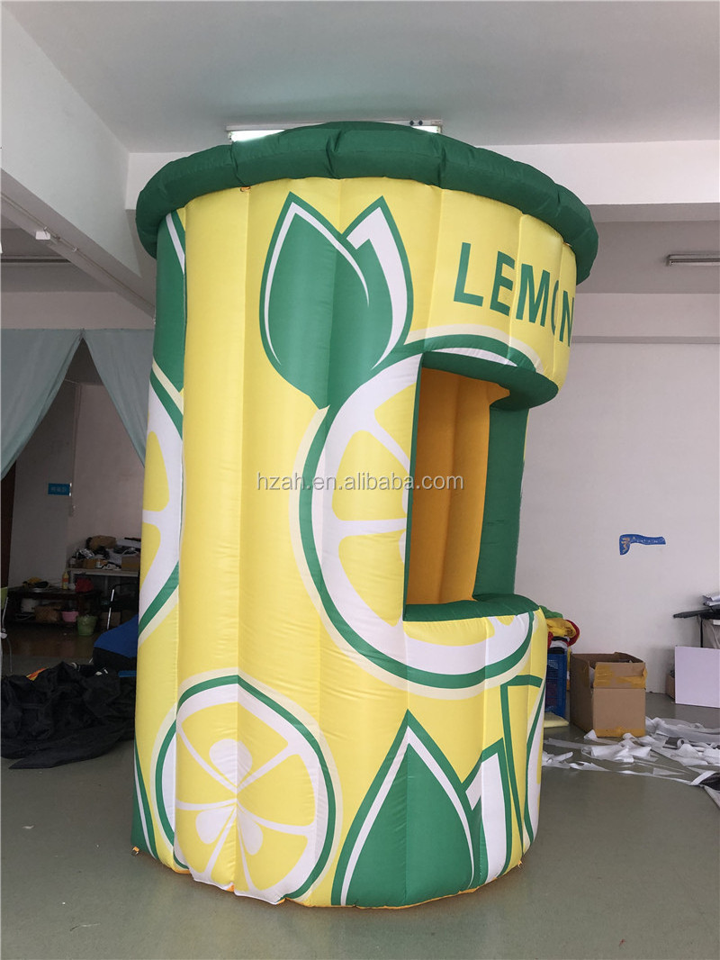 Outdoor Portable Inflatable Lemon Tent Inflatable Lemonade Stand Cup Booth