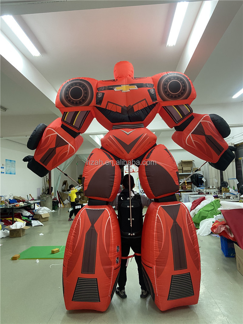 Inflatable Walking Puppet Transform Car Robot Costume for Parade Decoration