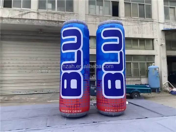 Custom inflatable beer cans display commercial inflatable beer bottle with blower