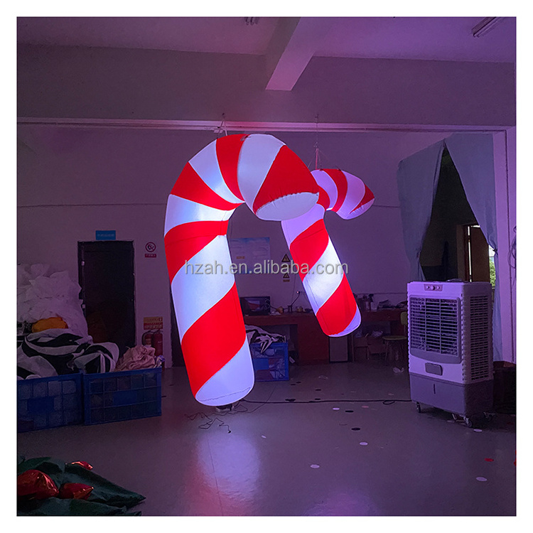 Giant Christmas Inflatable Candy Cane Xmas Advertising Inflatable Candy Cane for Party Event Decoration