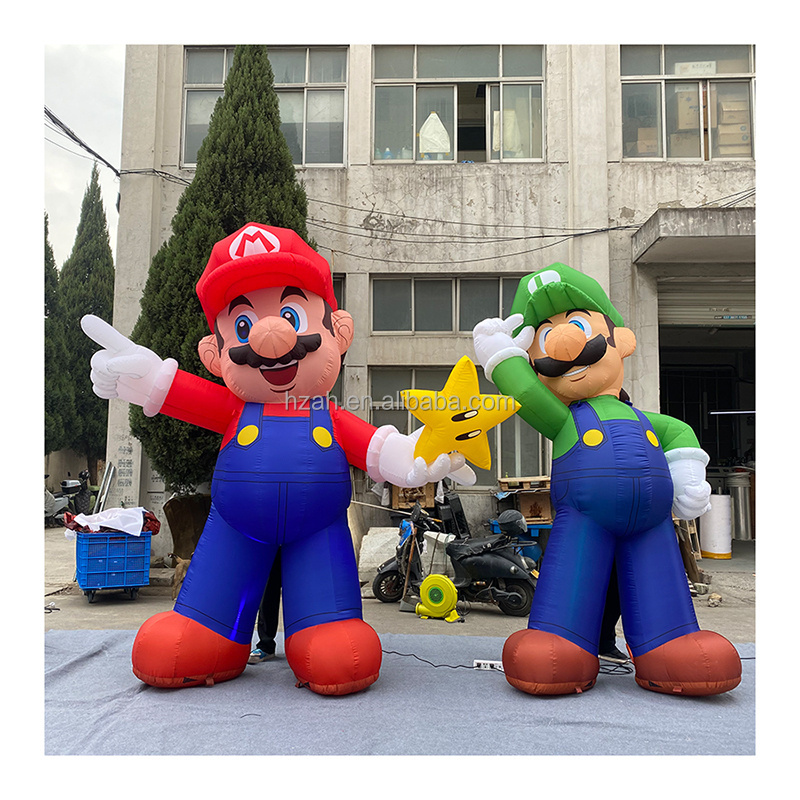 Game character super mario luigi cartoon inflatable mario for Children