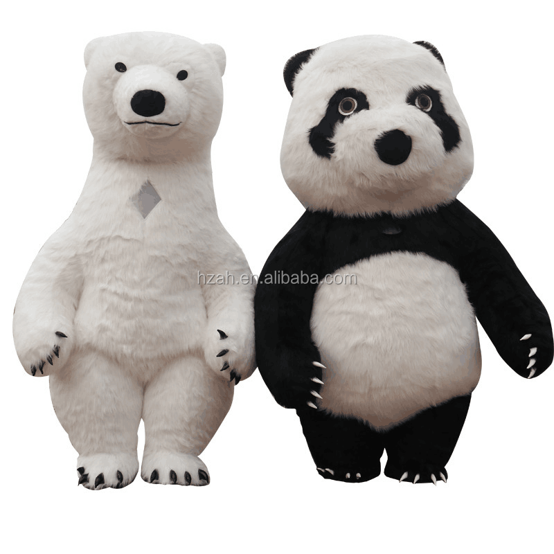 Inflatable Panda and Bear Costume for Christmas Decoration