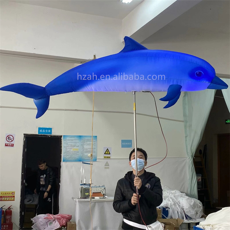 Street Parade Performance Inflatable Marine Animal Costume Inflatable Dolphin Puppet