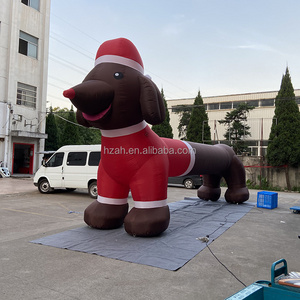 Christmas Sausage Dog Inflatable Dachshund for Christmas Decoration